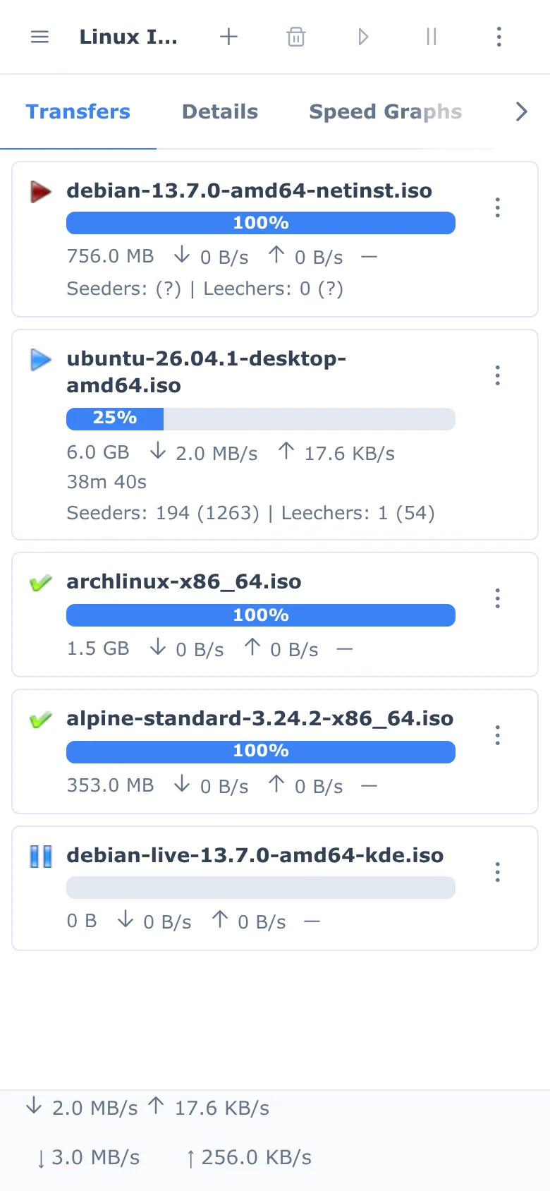 The web interface on a phone